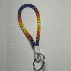 Multicolor Beaded Keychain Loop